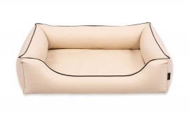 Legowisko dla psa Sofa Alicante Orthopedic w kolorze beżowym/kremowym z czarnym wykończeniem 100x75